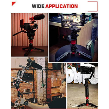 IFOOTAGE Table Top Tripod, Professional Mini Tripod with 3/8 and 1/4 inches Quick Release Plate, Desktop Tripod for DSLR Camera, Video Camcorder, Mobile Phone and Action Cameras. Max Load 17.6 lbs