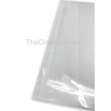 The Display Guys 25 Pcs Clear Self Adhesive 16x20 Bags