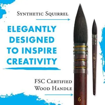 Princeton Neptune Paintbrush, Size 6, Dark Wood