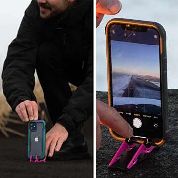 2018 Pocket Tripod Wallet-Size Phone Tripod Compatible with iPhone and Android - Universal Kit (Thunder Pink)