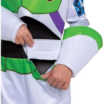 Buzz Lightyear Adaptive Costume for Kids, Official Adaptive Pixar Toy Story Costume with Accessibility Features