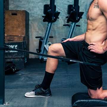 WOD Nation Pull Up Assistance Band - 41 Inch Resistance Bands for Chin Ups, Stretch, Mobility & Fitness (30-60lbs Black)