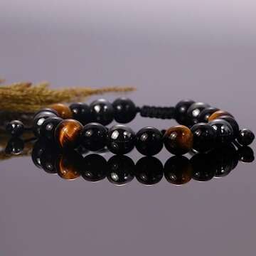 To My Son Bracelet from Mom as Valentines Day Gifts for Son, Handmade Son Gifts from Mom as Valentines for Teenagers Boys Adjustable Protection Bracelet as Birthday Gifts for Teen Boys from Sereney