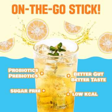 TEAZEN Citron Kombucha Tea Mix - Sugar Free & Probiotics