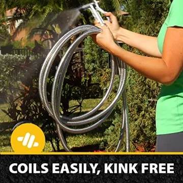 Bionic Steel 25 FT Kink-Free Garden Hose with Nozzle