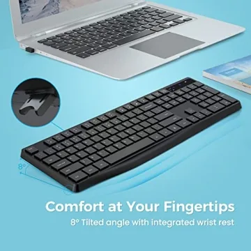 Ergonomic LOVAKY MK98 Wireless Keyboard for All Devices