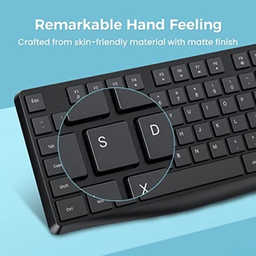 Ergonomic LOVAKY MK98 Wireless Keyboard for All Devices