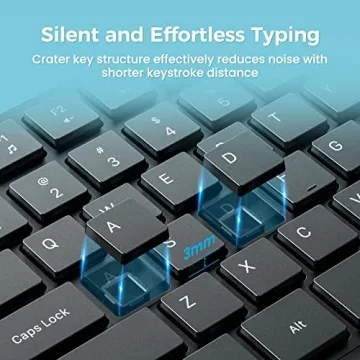 Ergonomic LOVAKY MK98 Wireless Keyboard for All Devices