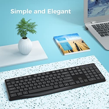 Ergonomic LOVAKY MK98 Wireless Keyboard for All Devices