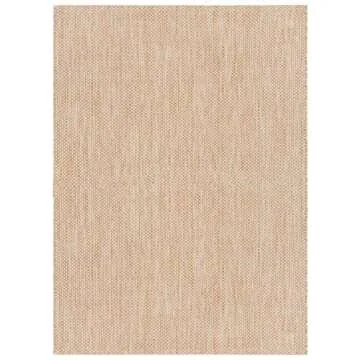 SAFAVIEH Courtyard Collection Area Rug - 5'3" x 7'7", Natural & Cream, Non-Shedding & Easy Care, Ind...