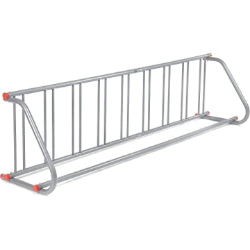 Global Industrial 111" L All-Steel Grid Rack - Holds 9 Bikes, Powder Coated