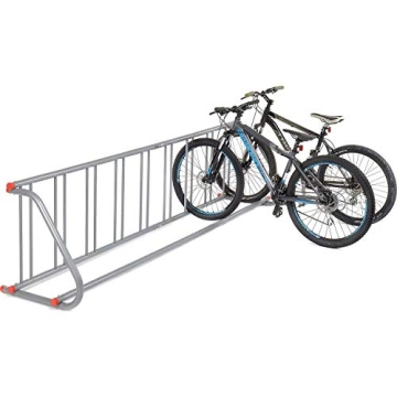 All-Steel Grid Rack Holds 9 Bikes Powder Coated Durable