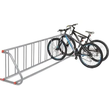 All-Steel Grid Rack Holds 9 Bikes Powder Coated Durable