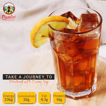 Thai Iced Tea Mix, Traditional Restaurant Style, 16 oz. (Pack of 2)