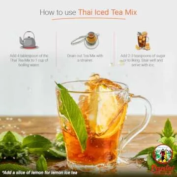Thai Iced Tea Mix, Traditional Restaurant Style, 16 oz. (Pack of 2)