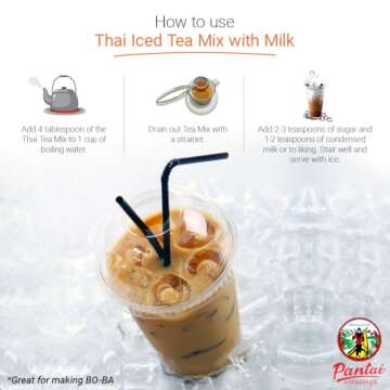 Thai Iced Tea Mix, Traditional Restaurant Style, 16 oz. (Pack of 2)