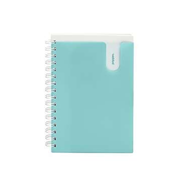 Poppin Small Spiral Notebook, 6" x 8.5" College Ruled Notebook, Translucent Front Cover Pocket for A...