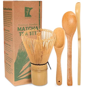 Premium BambooMN Matcha Whisk Set for Authentic Tea Preparing