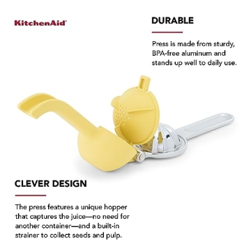 KitchenAid Citrus Juice Press for Lemons Limes Seed Catcher