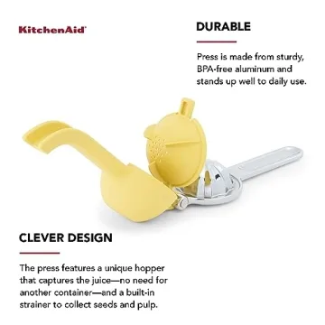 KitchenAid Citrus Juice Press for Lemons Limes Seed Catcher