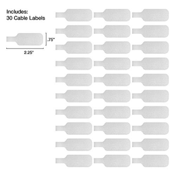 Wrap-It Storage Cable Labels - 30-Pack for Easy Organization