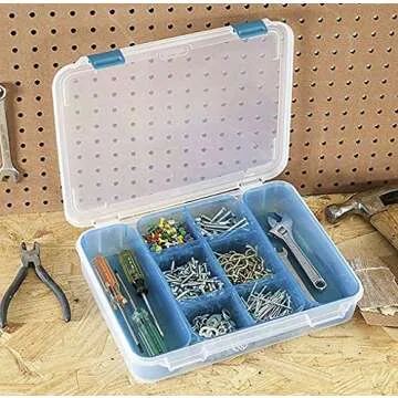 Multipurpose 13x10x2.5 Clear Storage Case with Removable Trays