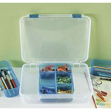 Multipurpose 13x10x2.5 Clear Storage Case with Removable Trays