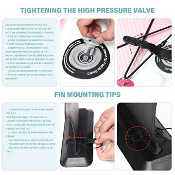 Inflatable Stand Up Paddle Board – Simple Deluxe Premium SUP for All Skill Levels,Paddle Boards for Adults & Youth, Blow Up Stand-Up Paddleboards with Accessories,Non-Slip Deck,Waterproof Bag,Pink