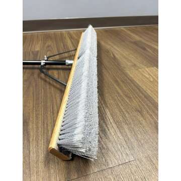 American Select Tubing Pbsa36004 Heavy Duty 36" Smooth-Surface Push Broom with Silver/Black Handle
