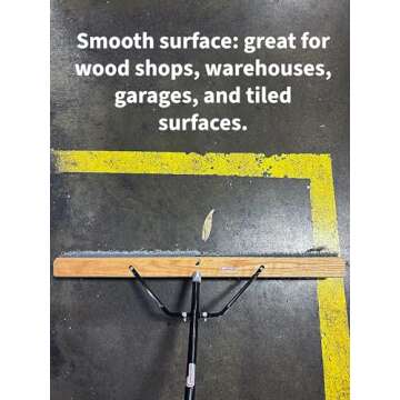 American Select Tubing Pbsa36004 Heavy Duty 36" Smooth-Surface Push Broom with Silver/Black Handle