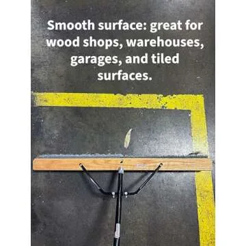 American Select Tubing Pbsa36004 Heavy Duty 36" Smooth-Surface Push Broom with Silver/Black Handle