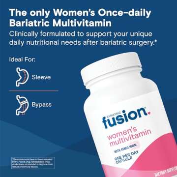 Bariatric Fusion One Per Day Bariatric Multivitamin with Iron for Women | with Hair and Nails Vitami...