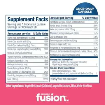 Optimal Bariatric Multivitamin for Women with Iron