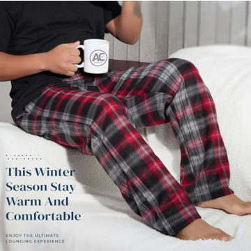 Active Club Men’s Fleece Pajama Pants - Comfy Style and Warmth