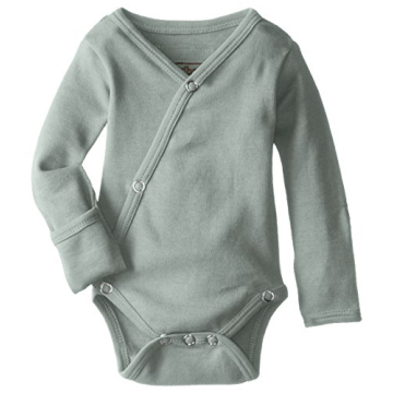 L'ovedbaby Unisex Baby Organic Cotton Kimono Bodysuit - Eco-Friendly Comfort in Green