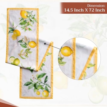 Maison d' Hermine Limoncello 100% Cotton Table Runner