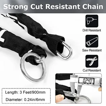 Titanker Heavy Duty Bike Chain Lock with U Lock