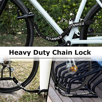 Titanker Heavy Duty Bike Chain Lock with U Lock