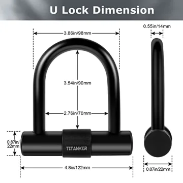 Titanker Heavy Duty Bike Chain Lock with U Lock
