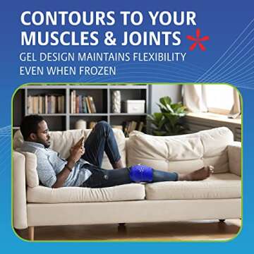 TheraPAQ Reusable Ice Pack - 14x6 Hot/Cold Gel for Shoulder, Knee, Back, Ankle Relief