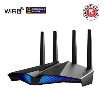 ASUS RT-AX82U (AX5400) Dual Band WiFi 6 Extendable Gaming Router, Gaming Port, Mobile Game Mode, Aur...