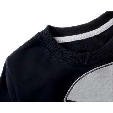 CM-Kid Boys' Elephant Long Sleeve Sweatshirt Black 2-7T