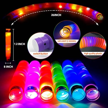 Glow in the Dark Light up Pop Tubes for Parties