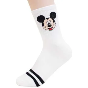 socksense Cartoon Character Series Women and teen girls Licensed Socks Collection (Cotton Blend, M Family5_5pairs)
