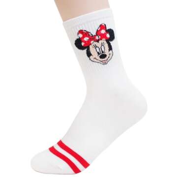 socksense Cartoon Character Series Women and teen girls Licensed Socks Collection (Cotton Blend, M Family5_5pairs)