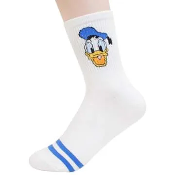 socksense Cartoon Character Series Women and teen girls Licensed Socks Collection (Cotton Blend, M Family5_5pairs)