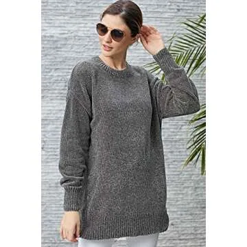 ZKESS Women's Oversized Pullover Sweater for Cozy Style