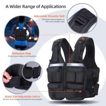 Weighted Vest for Men Women: Sportneer 2-42lbs Adjustable Weighted Vest Men with Reflective Stripe W...
