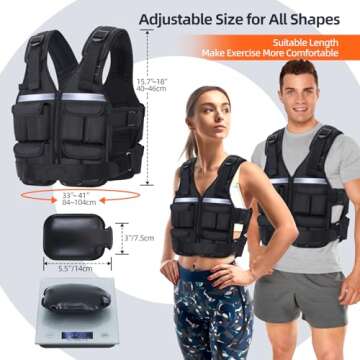 Sportneer Adjustable Weighted Vest 2-42lbs Gym Running
