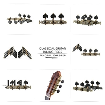 DJ200AB-P6B TENOR Classical Guitar Tuners in Antique Brass
